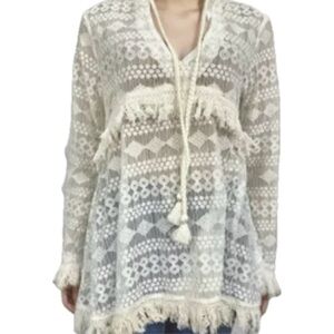 Amiana White Lace Tunic